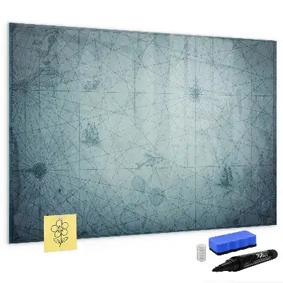 Tableau magnétique pour dessiner motif carte vintage