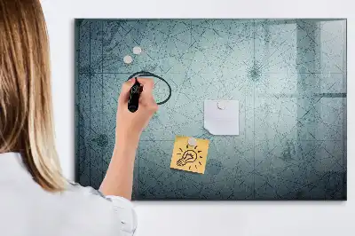 Tableau magnétique pour dessiner motif carte vintage