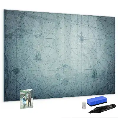 Tableau magnétique pour dessiner motif carte vintage