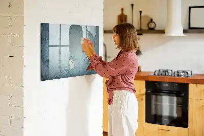 Tableau magnétique pour dessiner motif carte vintage