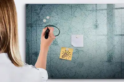 Tableau magnétique pour dessiner motif carte vintage