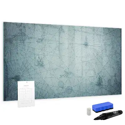 Tableau magnétique pour dessiner motif carte vintage