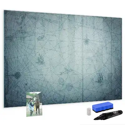 Tableau magnétique pour dessiner motif carte vintage