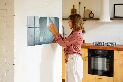 Tableau magnétique pour dessiner motif carte vintage