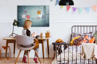 Tableau magnétique pour dessiner motif carte vintage
