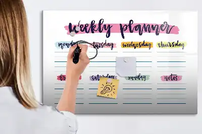 Tableau magnétique à dessiner planificateur manuscrit