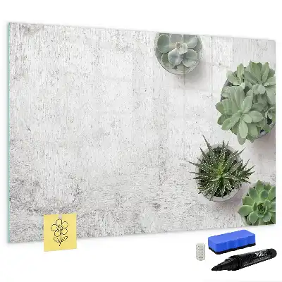 Tableau magnétique pour dessiner motif plantes décoratives