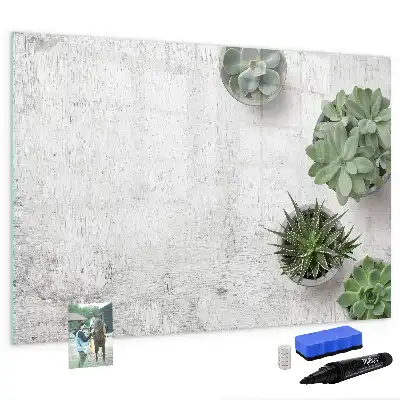 Tableau magnétique pour dessiner motif plantes décoratives