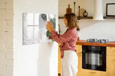Tableau magnétique pour dessiner motif plantes décoratives
