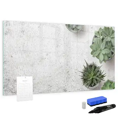 Tableau magnétique pour dessiner motif plantes décoratives