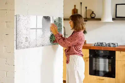 Tableau magnétique pour dessiner motif plantes décoratives