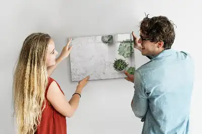 Tableau magnétique pour dessiner motif plantes décoratives