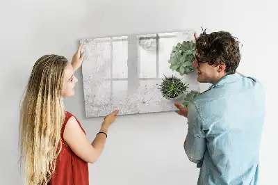 Tableau magnétique pour dessiner motif plantes décoratives