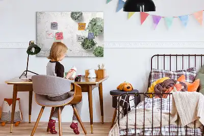 Tableau magnétique pour dessiner motif plantes décoratives