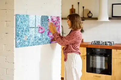 Tableau magnétique pour dessiner avec motif de flamants roses gonflables