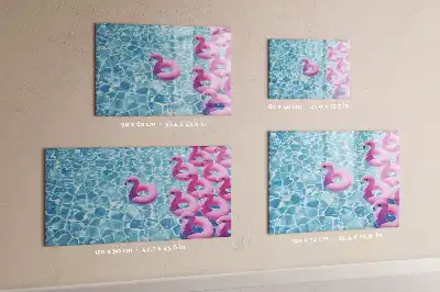 Tableau magnétique pour dessiner avec motif de flamants roses gonflables