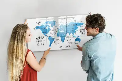 Tableau magnétique à dessiner carte bleue de la Terre