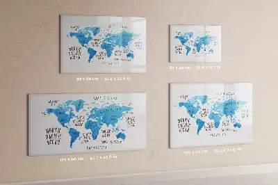 Tableau magnétique à dessiner carte bleue de la Terre