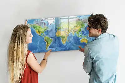 Tableau magnétique pour dessiner carte du monde