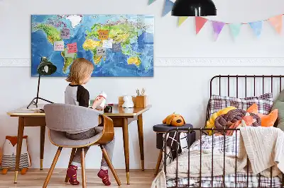 Tableau magnétique pour dessiner carte du monde