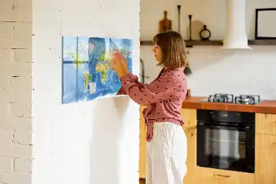 Tableau magnétique pour dessiner carte du monde