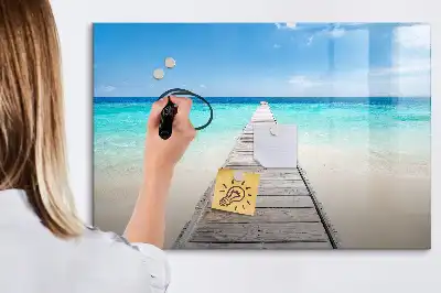 Tableau magnétique à dessiner modèle île tropicale