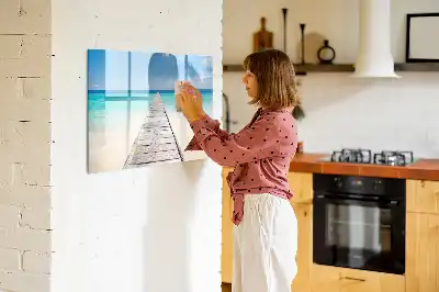 Tableau magnétique à dessiner modèle île tropicale