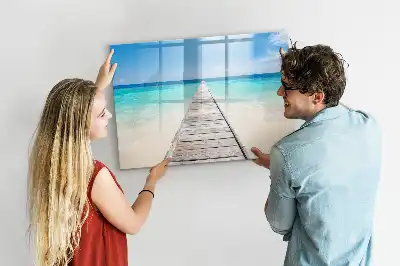 Tableau magnétique à dessiner modèle île tropicale