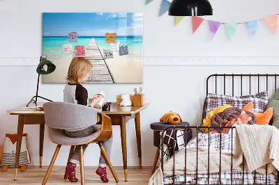 Tableau magnétique à dessiner modèle île tropicale