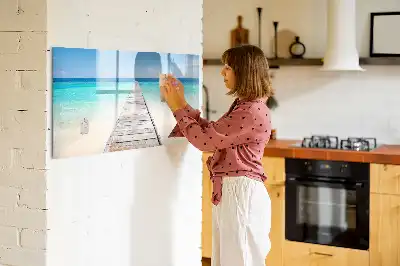 Tableau magnétique à dessiner modèle île tropicale