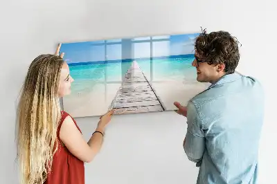 Tableau magnétique à dessiner modèle île tropicale