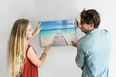 Tableau magnétique à dessiner modèle île tropicale