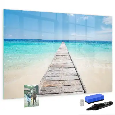 Tableau magnétique à dessiner modèle île tropicale