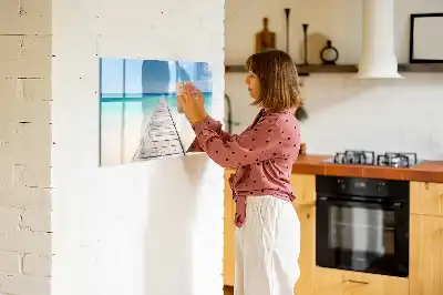 Tableau magnétique à dessiner modèle île tropicale