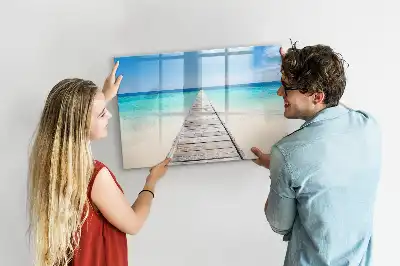 Tableau magnétique à dessiner modèle île tropicale
