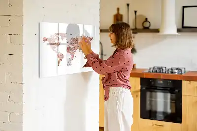 Tableau magnétique à dessiner ancienne carte sur briques