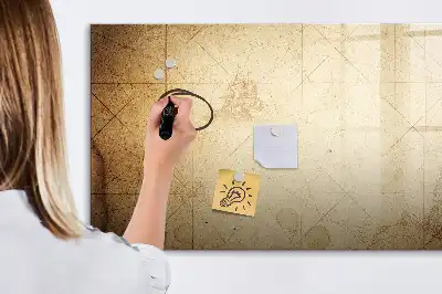 Tableau magnétique à dessiner motif ancienne carte du monde