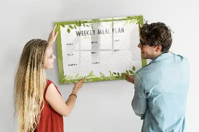 Tableau magnétique pour dessiner menu hebdomadaire