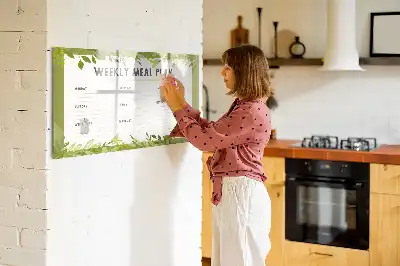 Tableau magnétique pour dessiner menu hebdomadaire