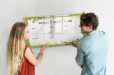 Tableau magnétique pour dessiner menu hebdomadaire