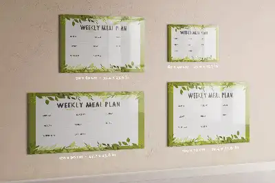 Tableau magnétique pour dessiner menu hebdomadaire