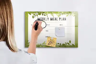 Tableau magnétique pour dessiner menu hebdomadaire