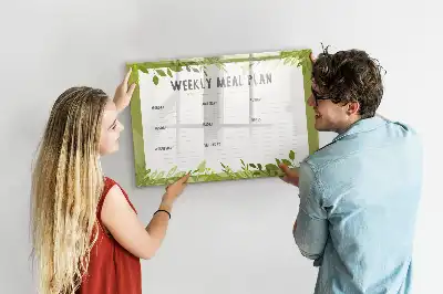 Tableau magnétique pour dessiner menu hebdomadaire
