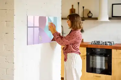 Tableau magnétique à dessiner motif pastel