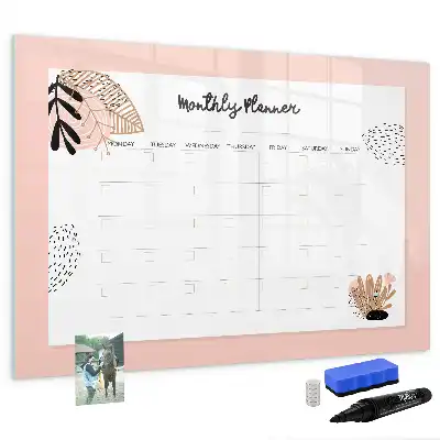 Tableau magnétique à dessiner avec motif de fleurs