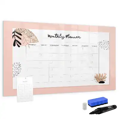 Tableau magnétique à dessiner avec motif de fleurs