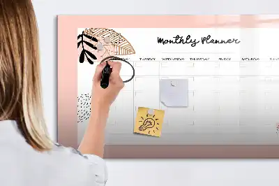 Tableau magnétique à dessiner avec motif de fleurs