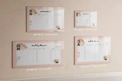 Tableau magnétique à dessiner avec motif de fleurs