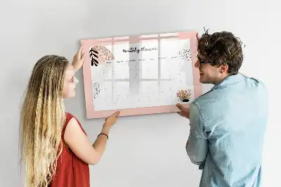 Tableau magnétique à dessiner avec motif de fleurs
