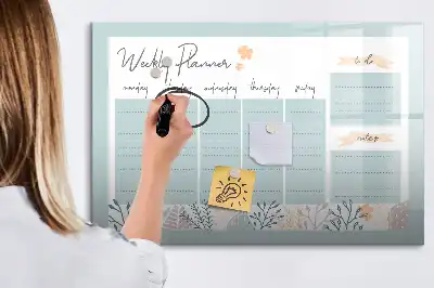 Tableau magnétique à dessiner emplois du temps hebdomadaires